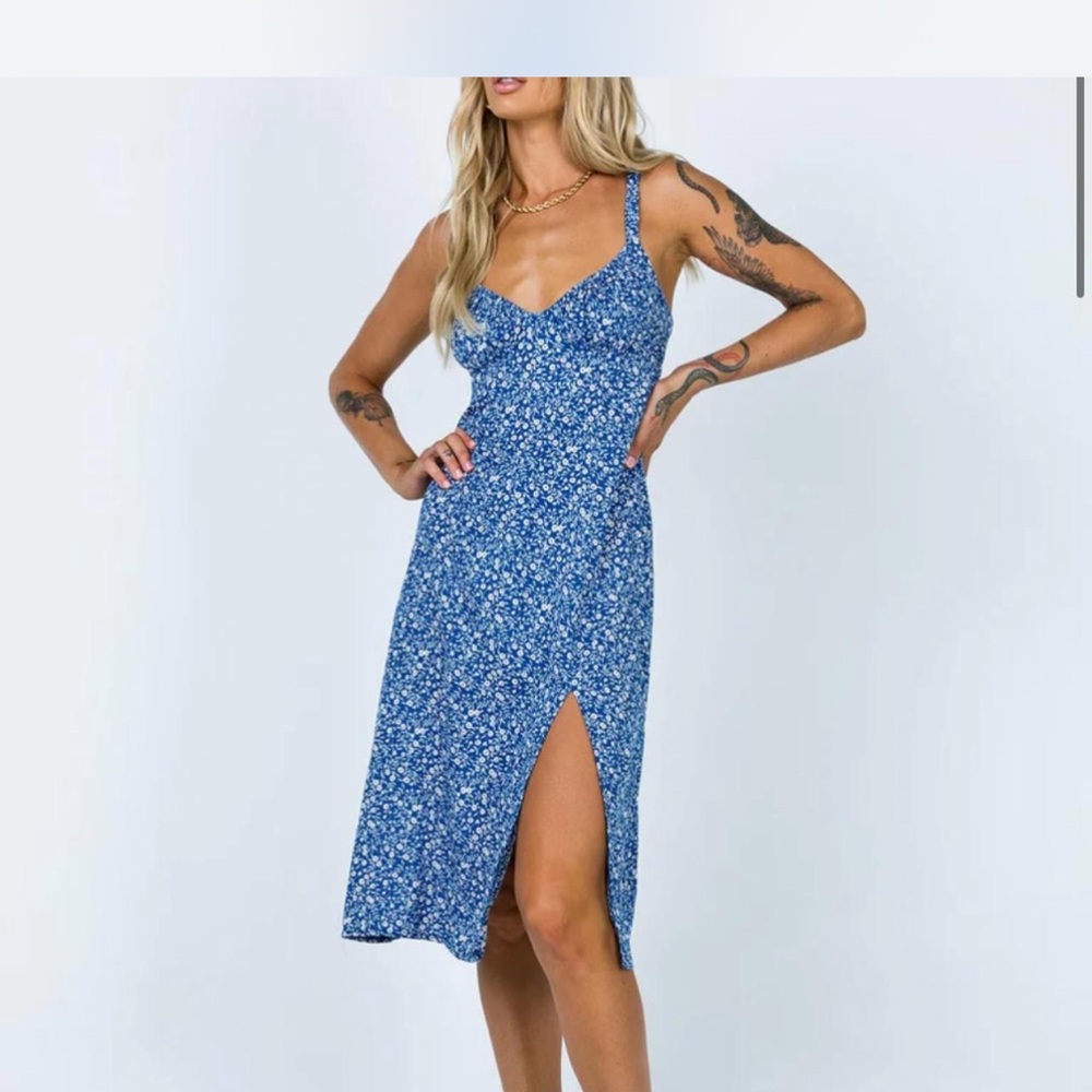 Princess Polly Blue Floral Midi Dress
